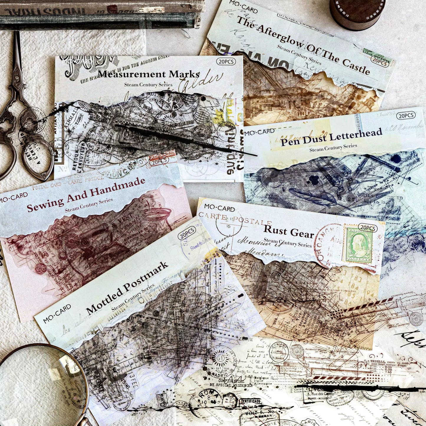 20 Stickers Grandes Steam Century Serie