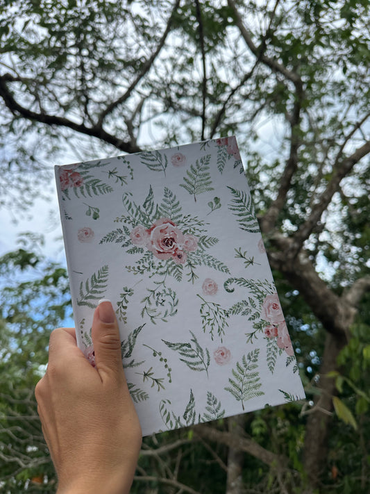 Cuaderno Pasta Dura flores rosa