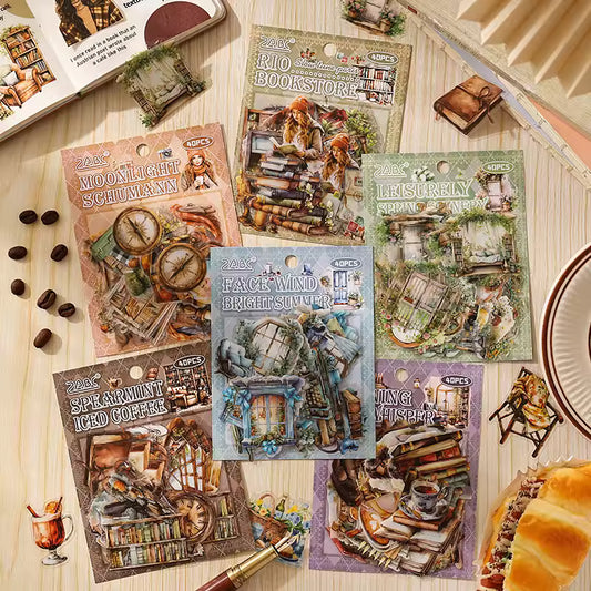 40 Stickers Biblioteca & Libros