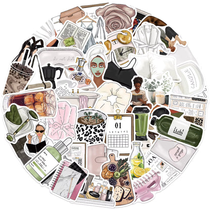 50 Stickers Vinil Relax