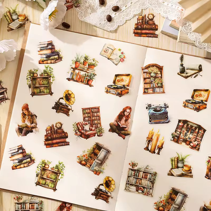 40 Stickers Biblioteca & Libros