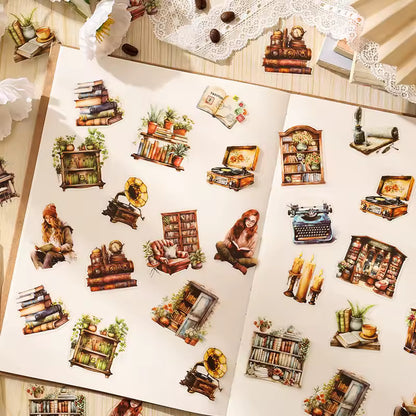 40 Stickers Biblioteca & Libros