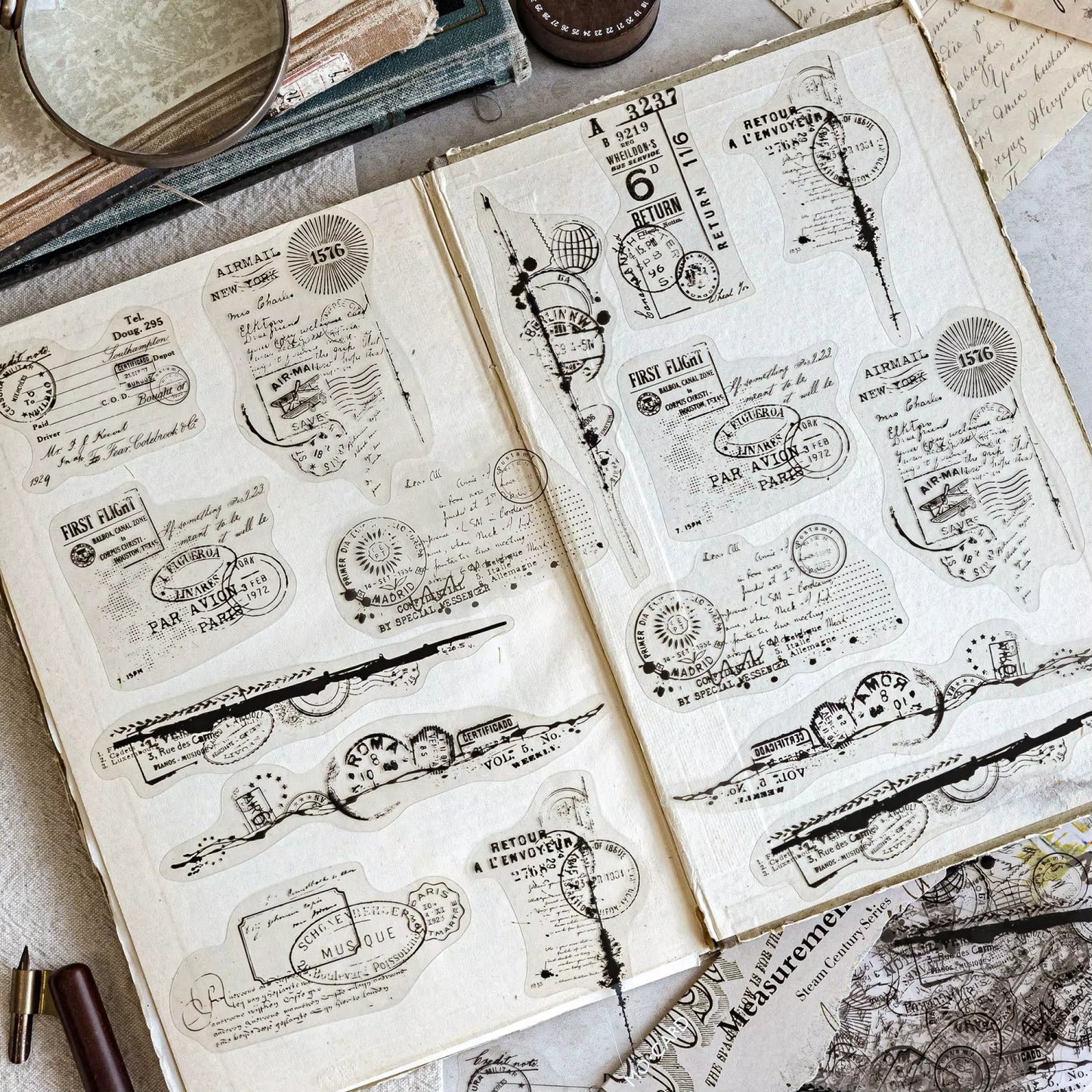 20 Stickers Grandes Steam Century Serie