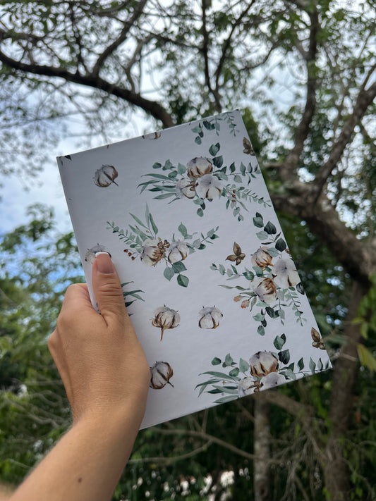 Cuaderno Pasta Dura flores de algodón