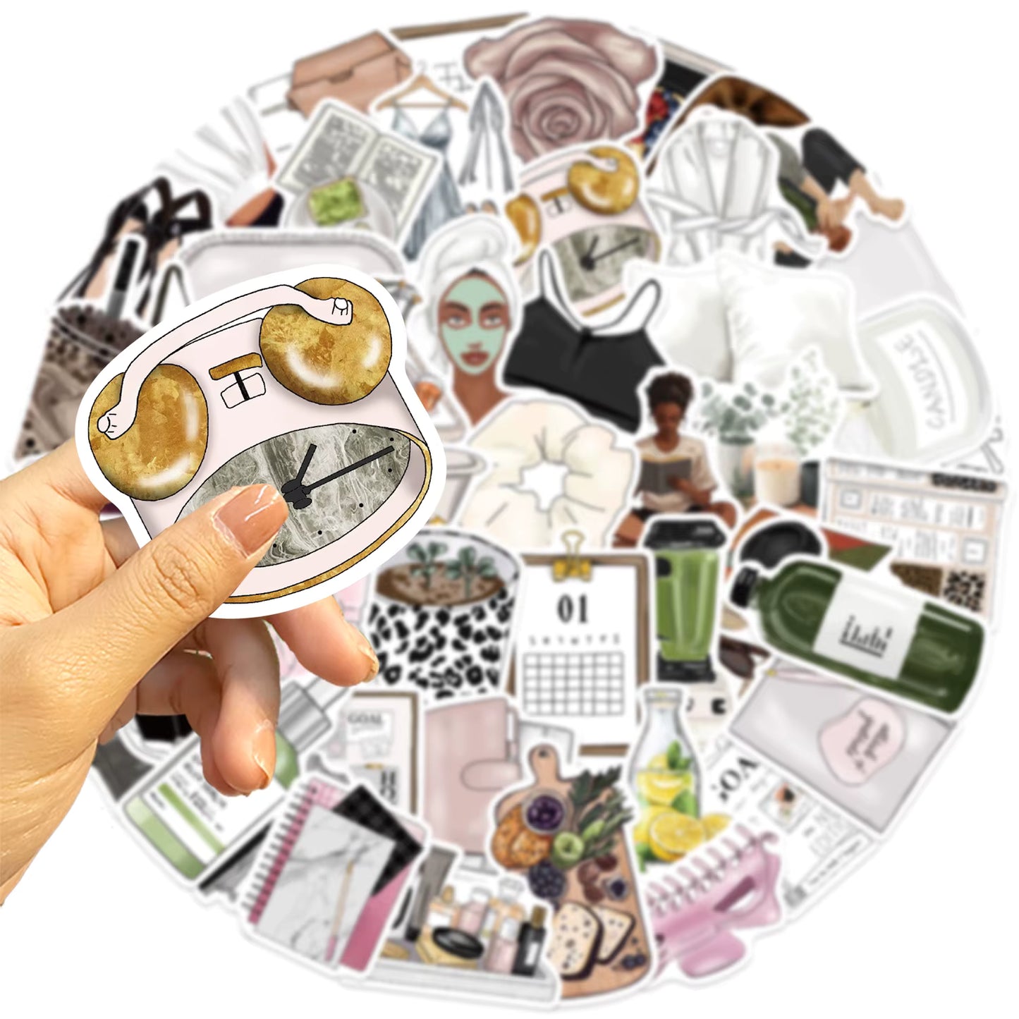 50 Stickers Vinil Relax