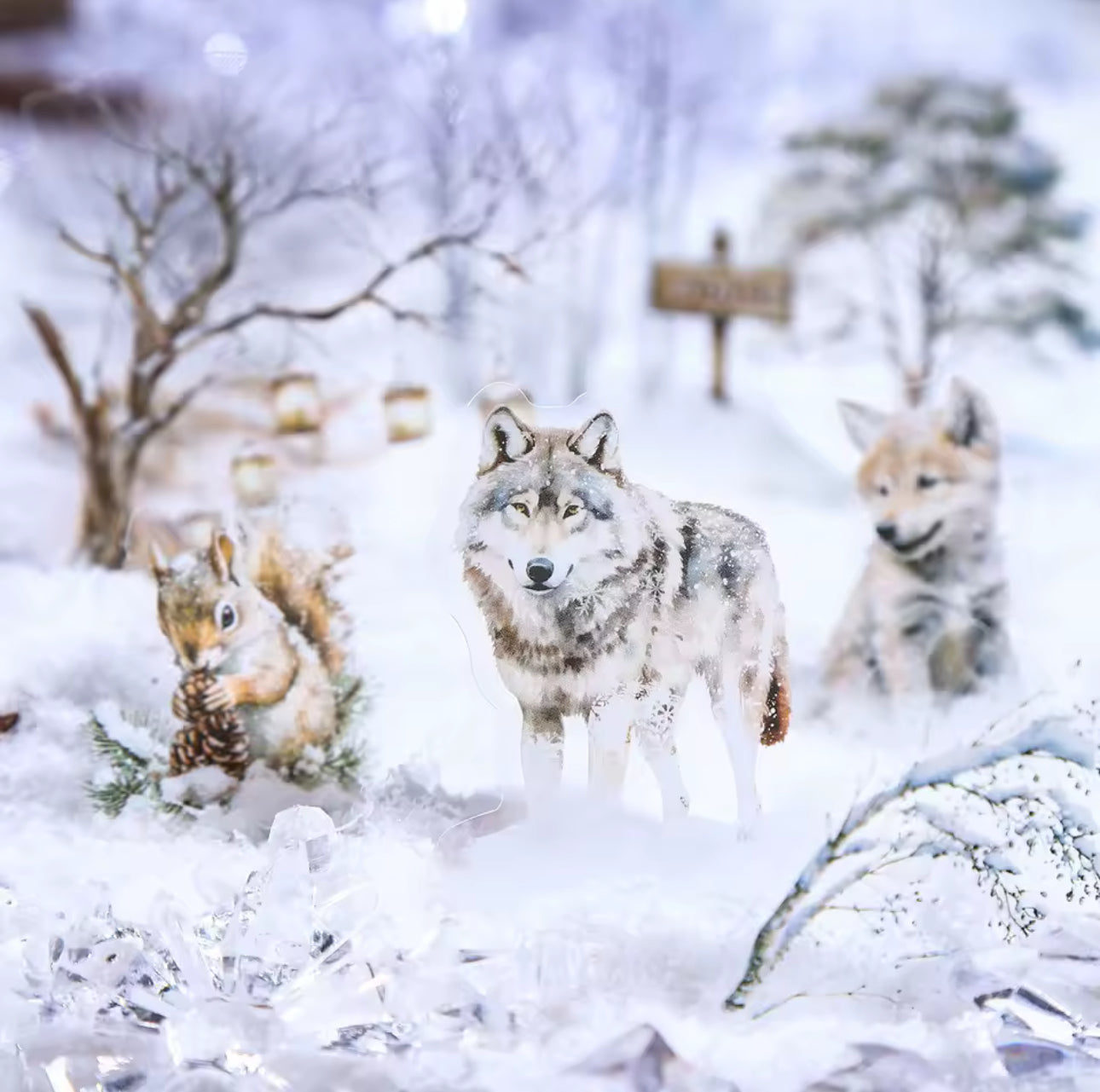 25 Stickers Animales de Invierno