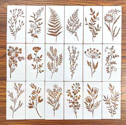 18 Stencils plantas