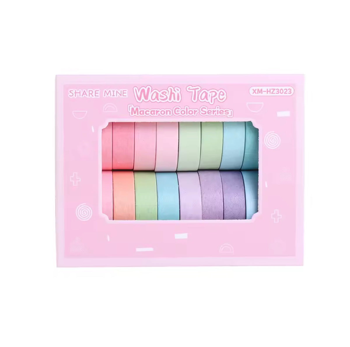 Caja de Washi Tapes delgados coloridos