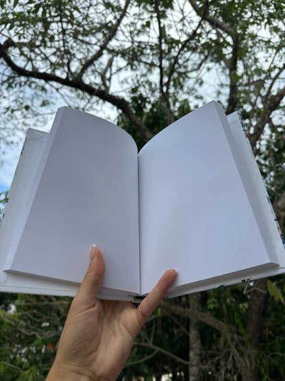 Cuaderno Pasta Dura flores azules