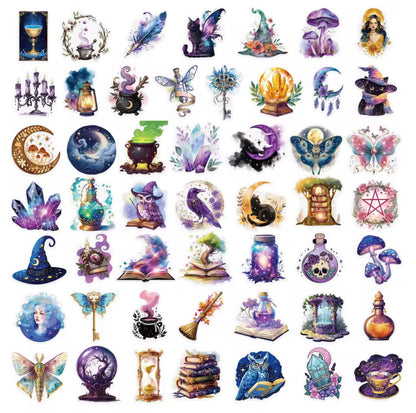 50 Stickers transparentes Magia 🪄