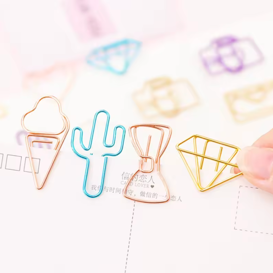 10 Clips grandecitos metalicos Formas