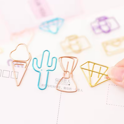 10 Clips grandecitos metalicos Formas