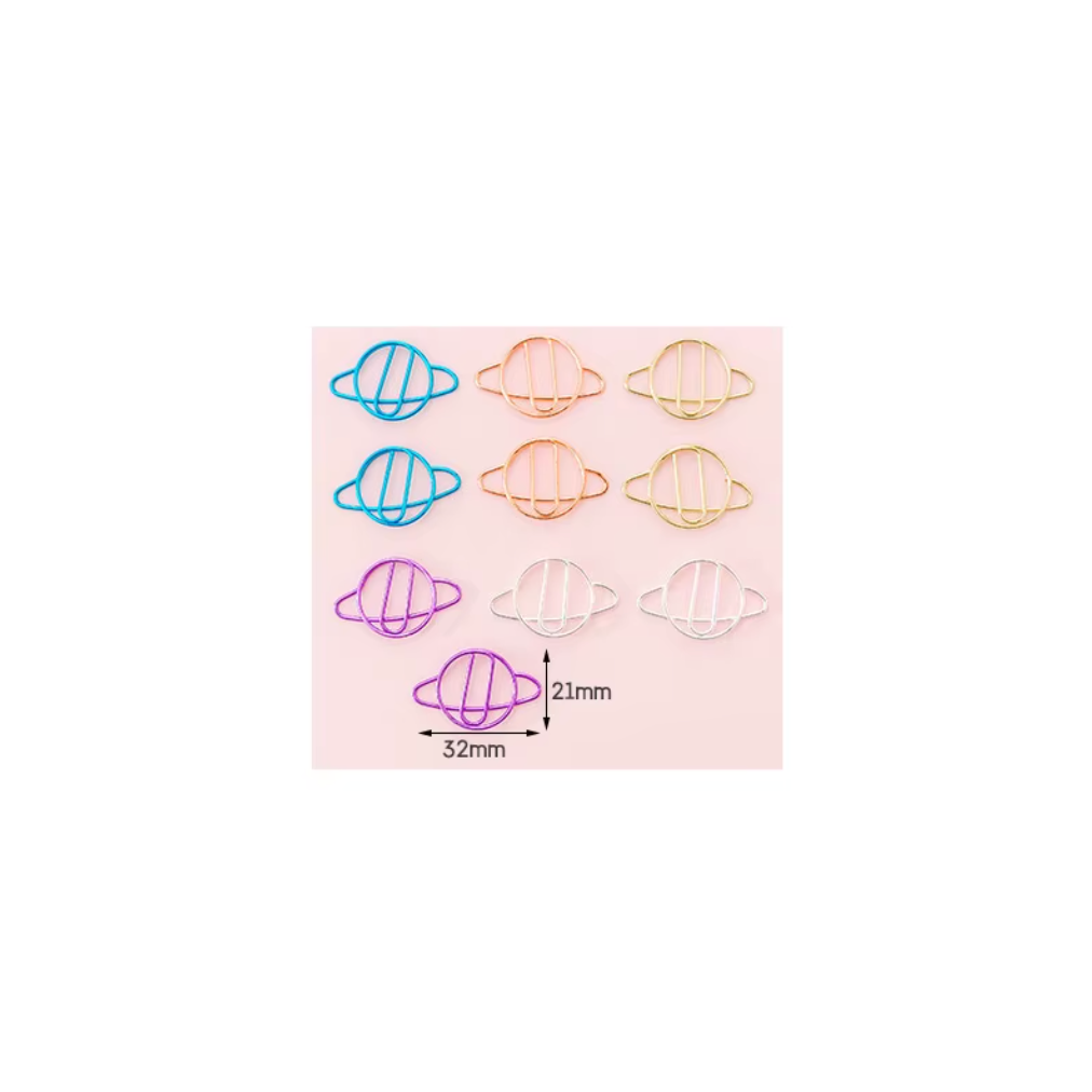 10 Clips grandecitos metalicos Formas