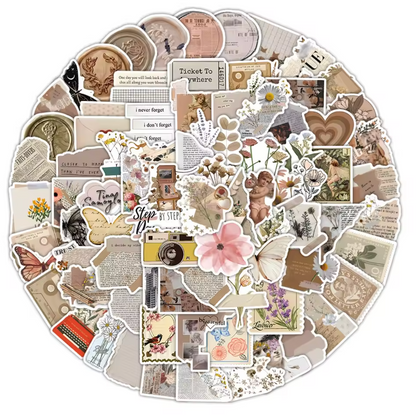 120 Stickers Vinil Neutros