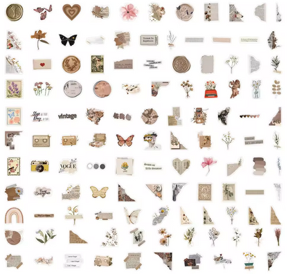 120 Stickers Vinil Neutros