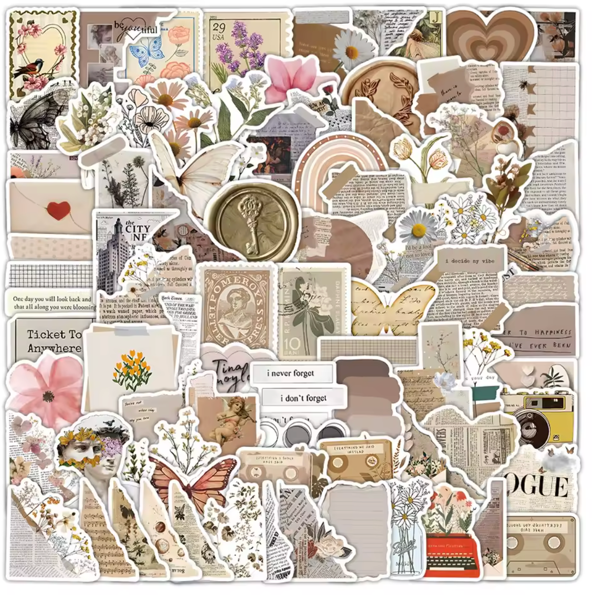 120 Stickers Vinil Neutros