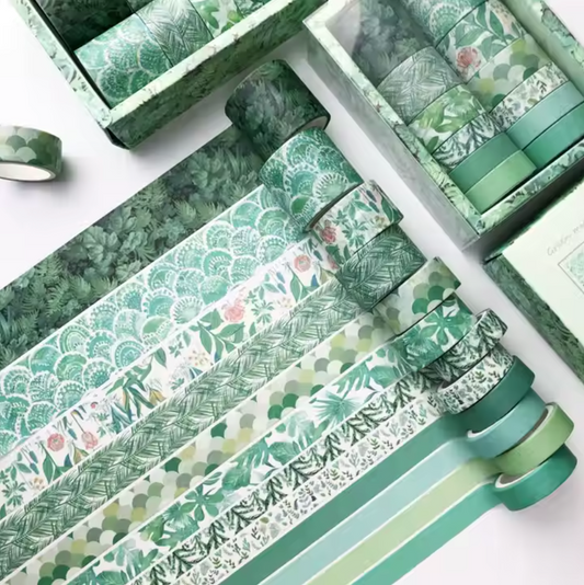 12 Washi Tapes Verdes