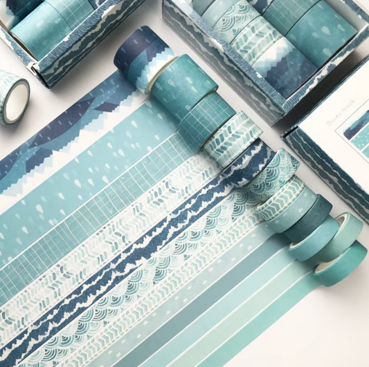 12 Washi Tapes Azules