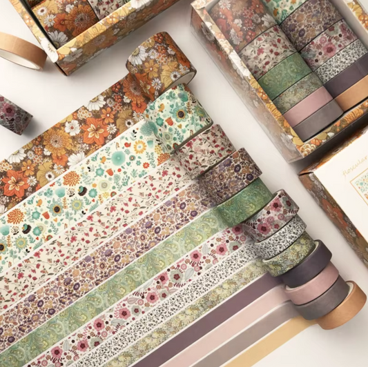 12 Washi Tapes Tonos Otoño