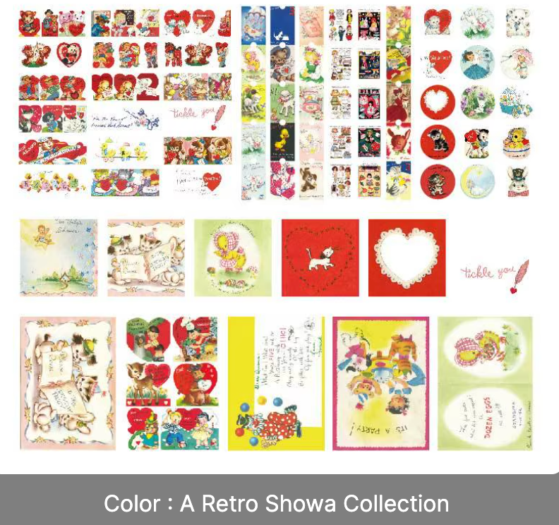 Kit 166 Piezas Etiquetes & recortes Vintage