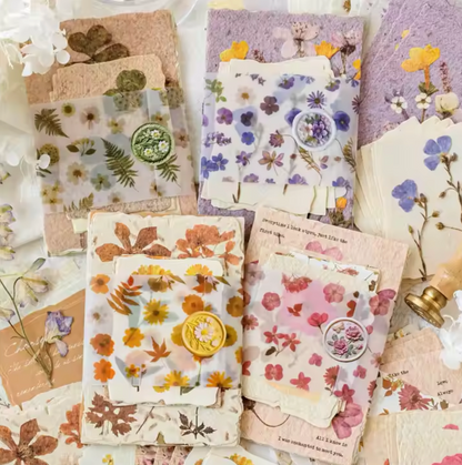 30 Papeles Flores Secas & Textura