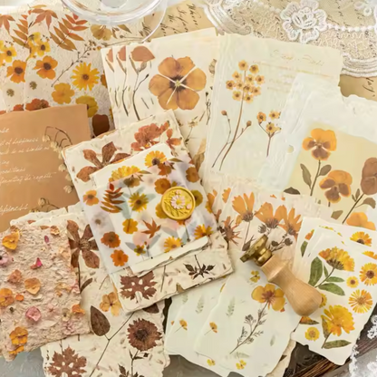 30 Papeles Flores Secas & Textura