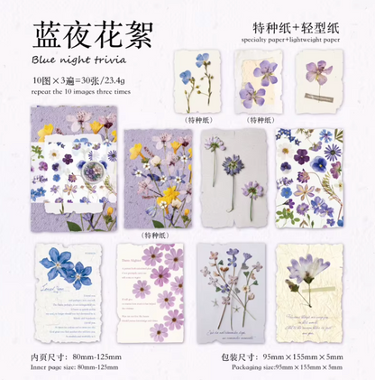 30 Papeles Flores Secas & Textura