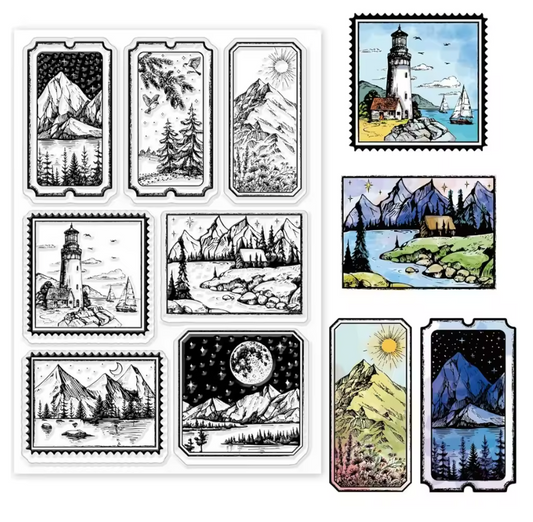 Sellos de silicon Paisajes Timbres