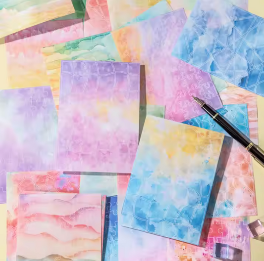 5 Hojas de stickers rompecabezas & Patchwork