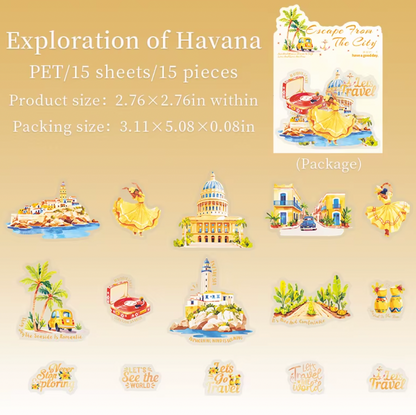 15 Stickers Escape from the city
