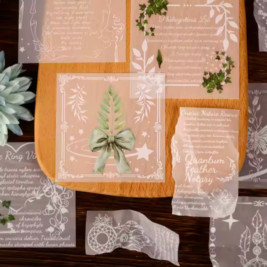 20 Papeles transparentes & blanco