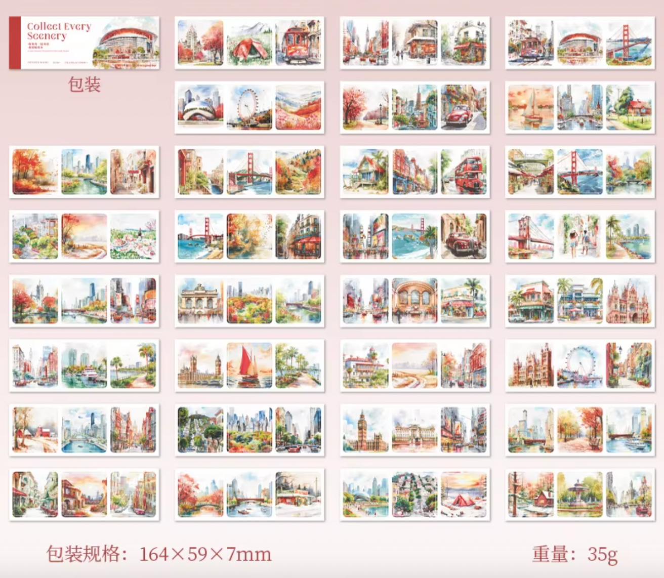 Libro de Stickers - 30 paginas Collect Every Scenery