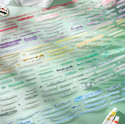 Rollo de stickers palabras & frases de colores