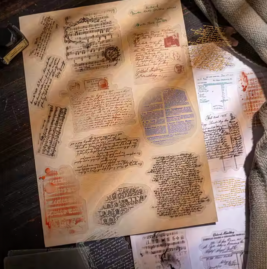 15 Stickers texto fino