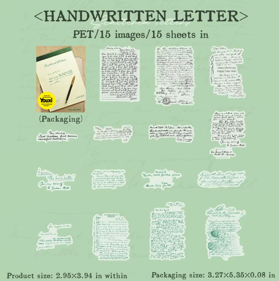 15 Stickers texto fino