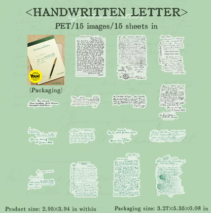 15 Stickers texto fino