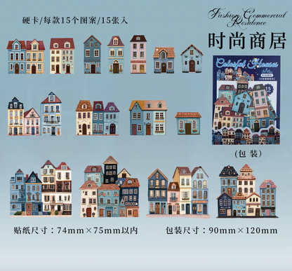 15 Cartulinas Casas