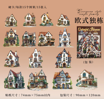 15 Cartulinas Casas