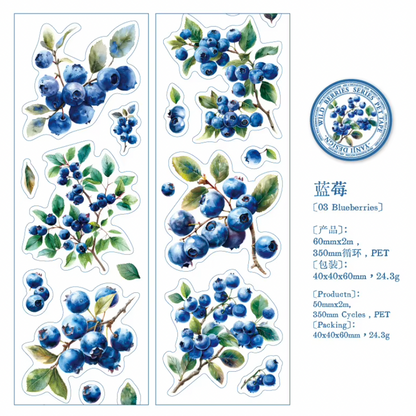 Rollo de Stickers Frutos rojos