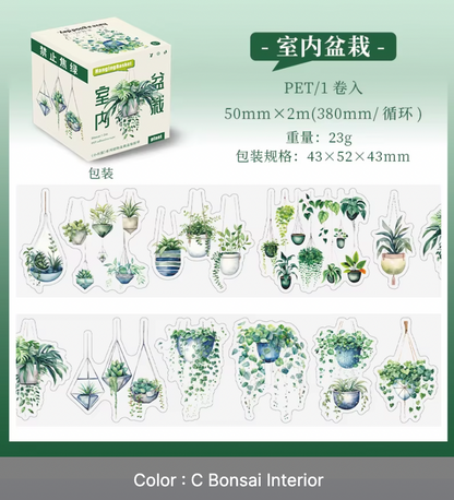 Rollo de stickers plantas colgantes