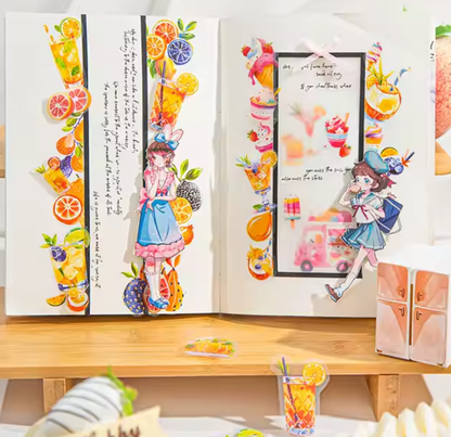 Rollo de stickers comida