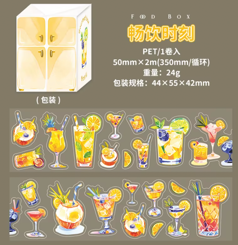 Rollo de stickers comida