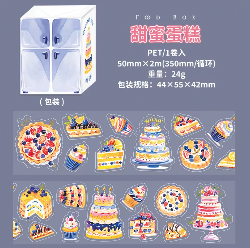 Rollo de stickers comida