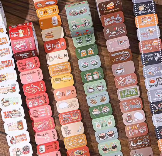 Rollo de Stickers Café