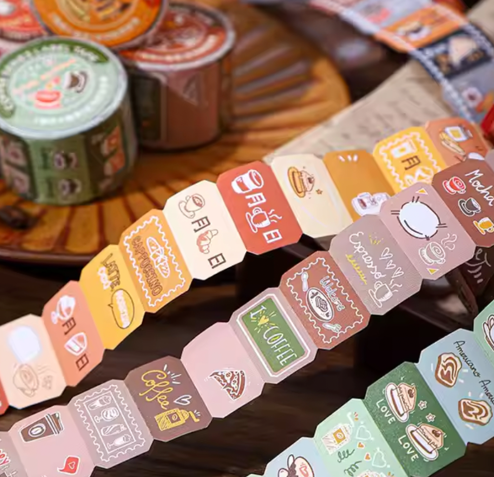 Rollo de Stickers Café