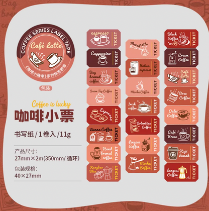 Rollo de Stickers Café