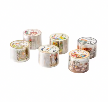 Washi Tape Ancho transparente vida cotidiana