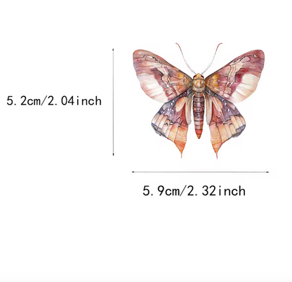 50 Stickers Transparentes Mariposas & libelulas