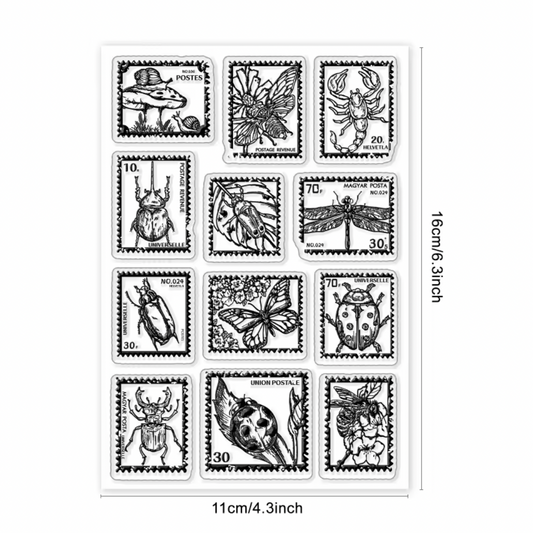 Sellos de Silicon Timbres Insectos
