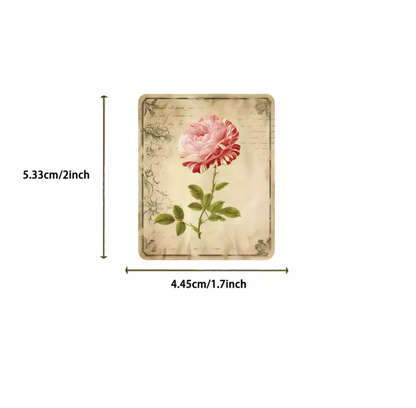 50 Stickers Vinil Rosa Vintage